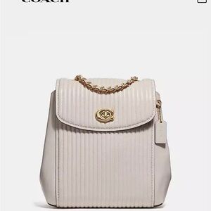 Coach Parker Convertible backpack in Chaulk/gold hardware